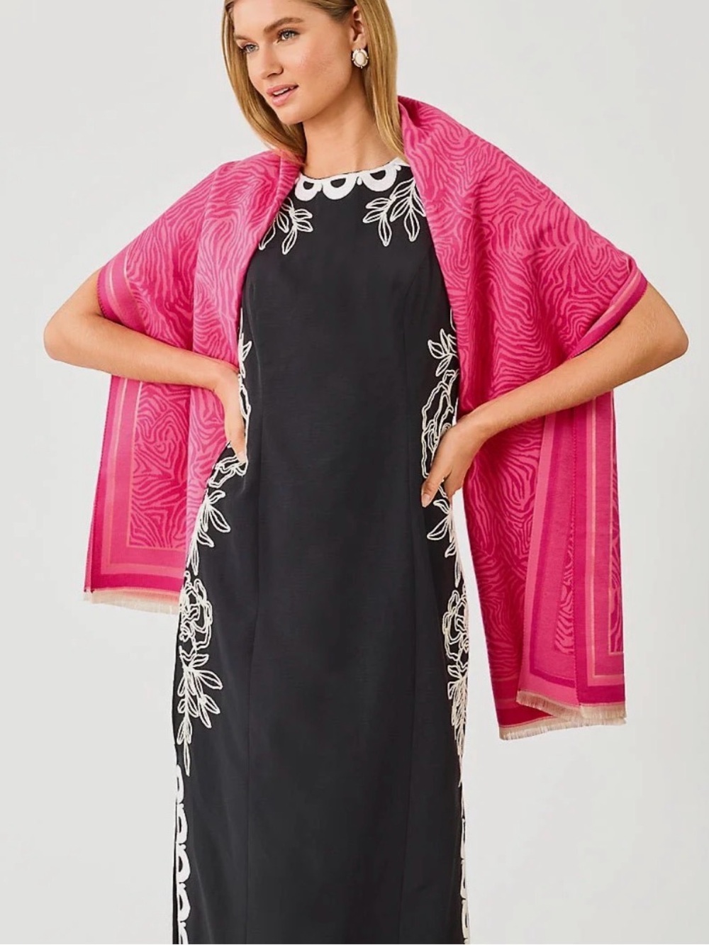 Lilly Pulitzer Pink Aster Camouflage Catwalk Wrap NWT